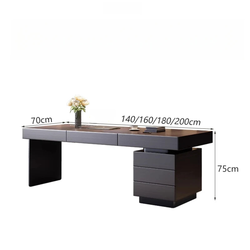 Executive Hutch Skrivbord – Förvaring & Eluttag