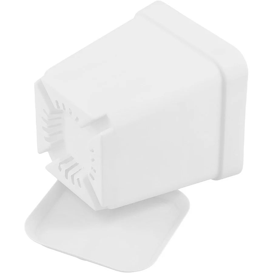 10-Pack Vita Plastblomkrukor 7 cm med Brickor – Sukkulenter & Kontorsodling