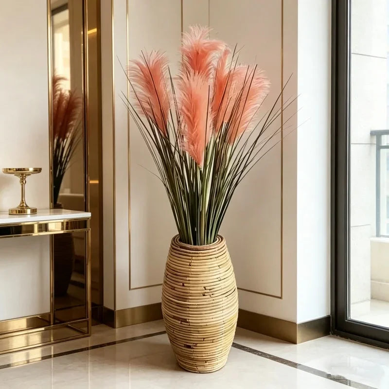 Naturlig Rattan Golvvas 30/40 cm Handvävd – Nordisk Vardagsrum & Hall