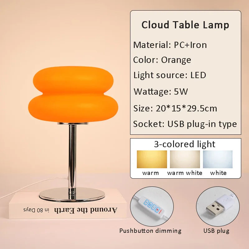 Macaron LED Bordslampa – Trichromatic Dimning Sovrum