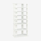 7-Vånings Skohylla Retrostil 45×25×110,5 cm Vit – Skoförvaring Hall & Entré