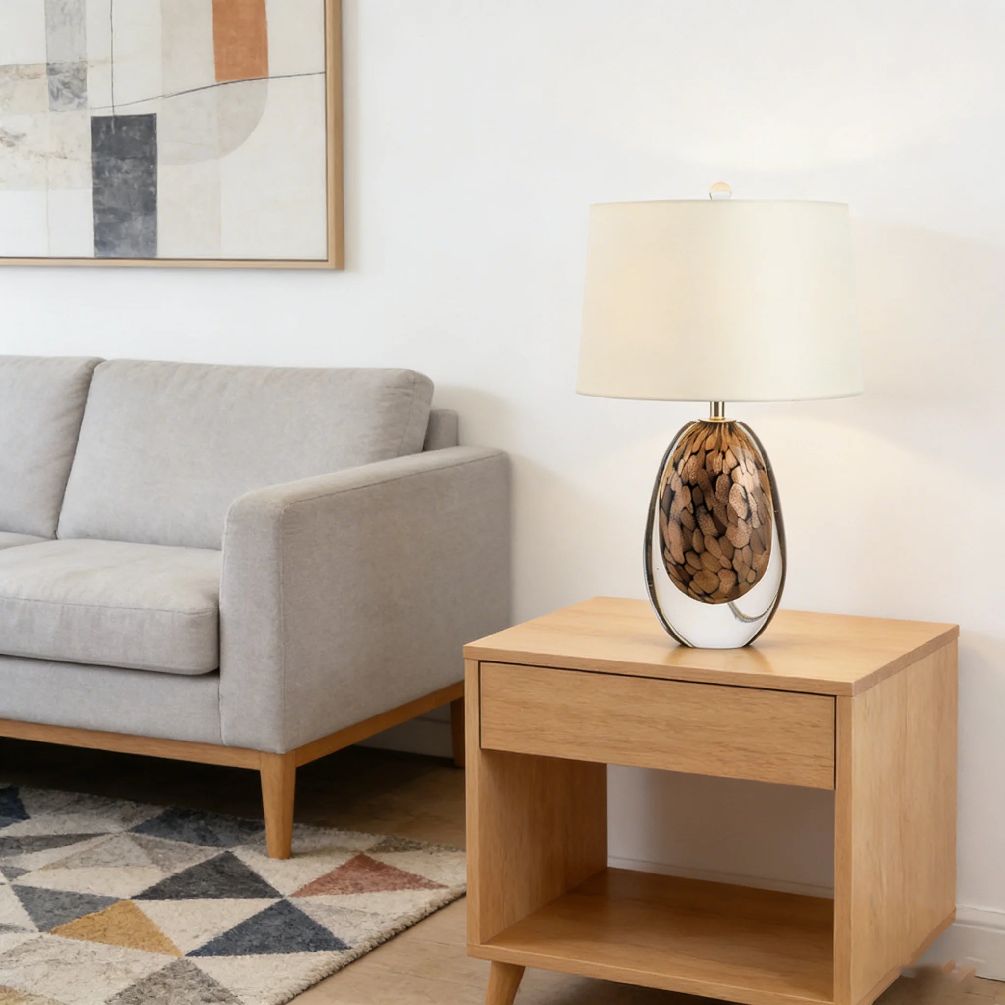 Kreativ Glasbordslampa Grön – Lyxig Hotell & Villa E27