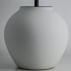 Wabi-Sabi Keramisk Bordslampa Svart – Japansk Retro