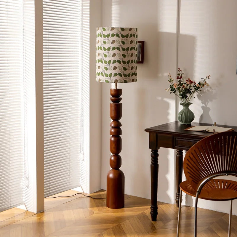 Retro LED Trä Golvlampa – Sovrum & Vardagsrum