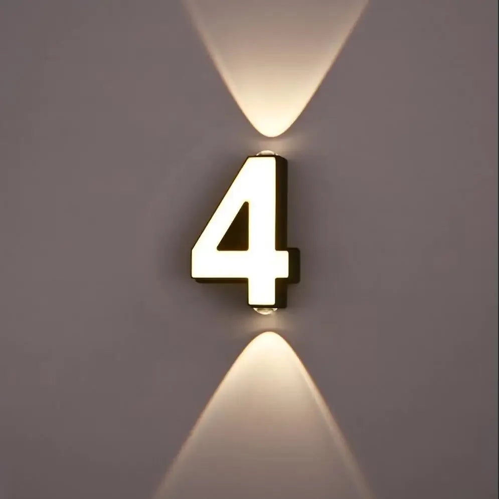 LED Vägglampa Siffra 7W IP65 – Aluminium Minimalism
