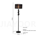 Lyxig Kristall Golvlampa Svart – Modern LED Atmosfärisk Sovrum