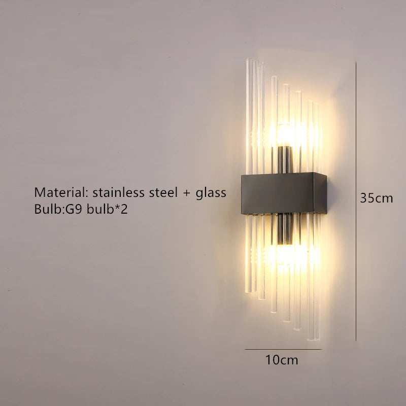 Ljuslyx Guld LED Vägglampa – Vardagsrum & Trappa