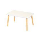 Litet Soffbord 60x40 cm – Svart/Vit/Trä