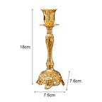 2-Pack Guld & Silver Ljusstake Europeisk – Bröllop Metallbordsdekor