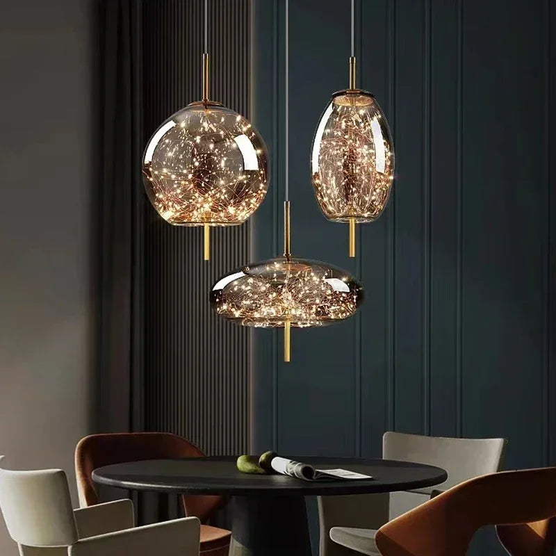 Vintage Glas Hänglampa LED – Restaurant, Bar & Matsal