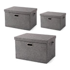 3-Pack Vikbara Förvaringskuber S M L Tvättbara – Lock Garderob & Barnrum