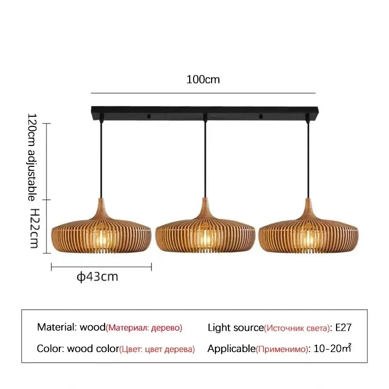 Wabi-Sabi Minimalist Hänglampa LED – Genombruten Vintage Köksö & Sovrum