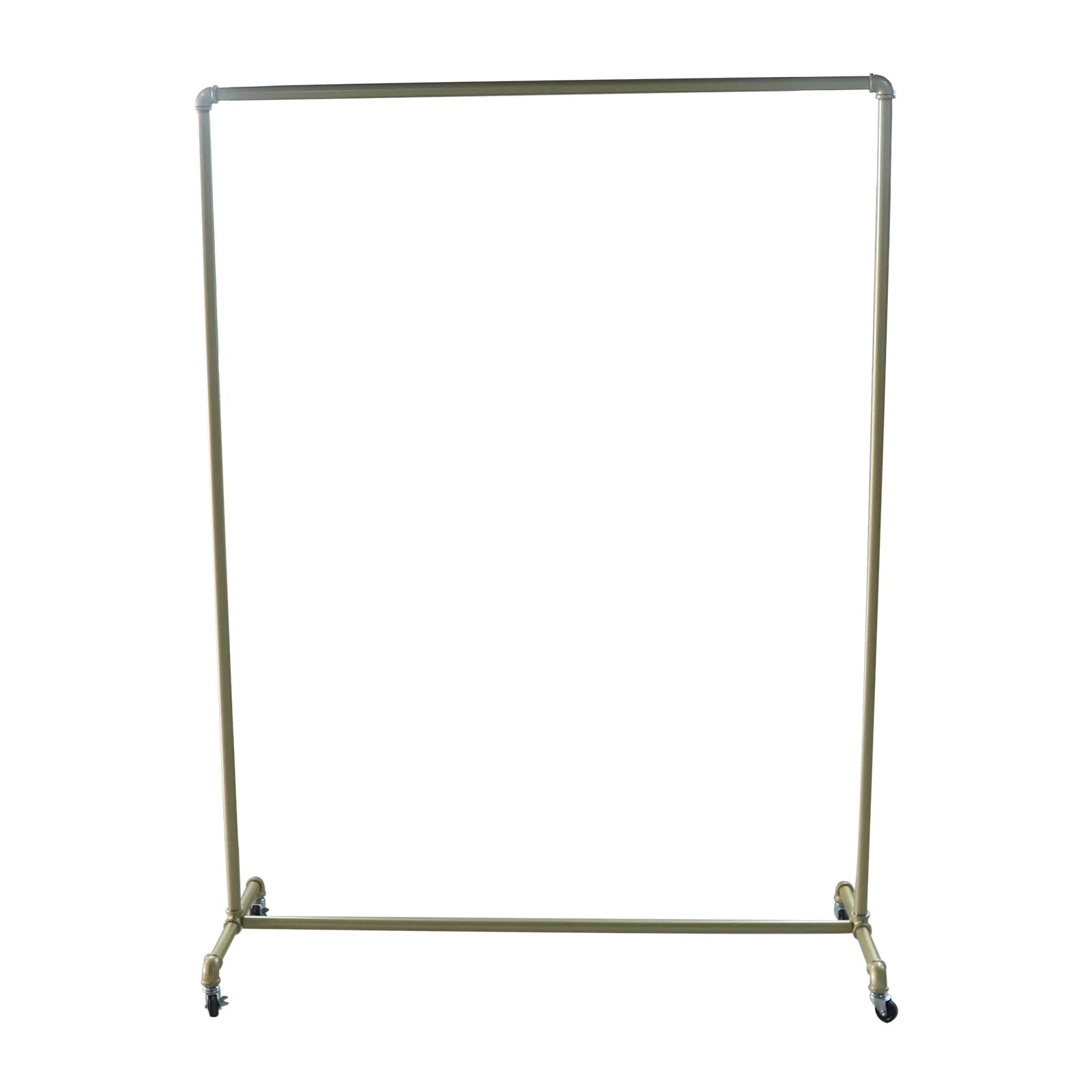 Guld Klädstell 45 kg Rullande 120×40×160 cm – 4 Bromsbara Hjul Butik & Sovrum