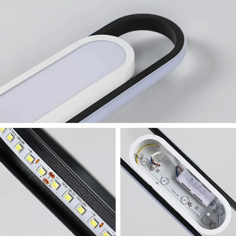 Rektangulär LED Taklampa 24W – 6000K Sovrum & Korridor