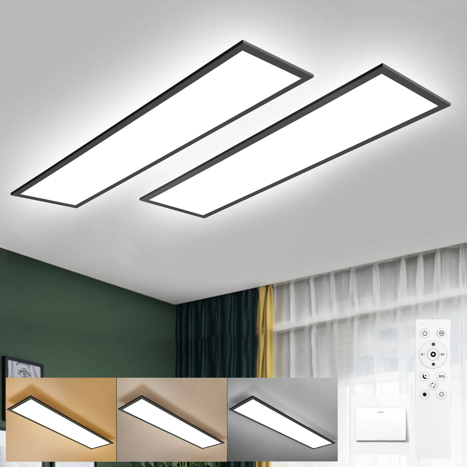 LED Taklampa 40W 4400lm – CCT Fjärrkontroll Vardagsrum