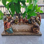 Nattvarden Resin Figursats – Katolsk Religiös Hemdekor Jesus & Lärjungar