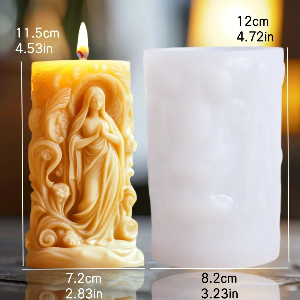Påskformad Doftljussilikonform – Jesus & Kanin Resin Gjutform Hantverk