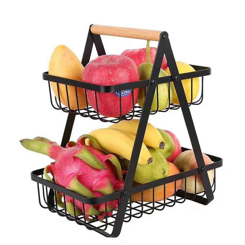 Multifunktionell Förvaringskorg Bänkskiva – Frukt, Bröd, Grönsaker & Snacks Kök