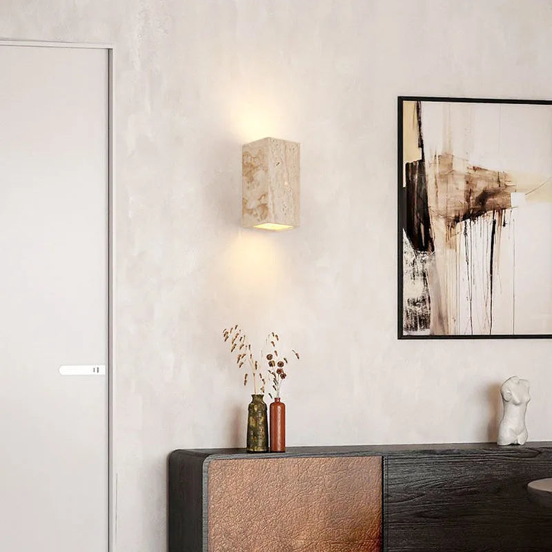 Kuboid Sten LED Vägglampa 3000K – Sovrum & Trappa