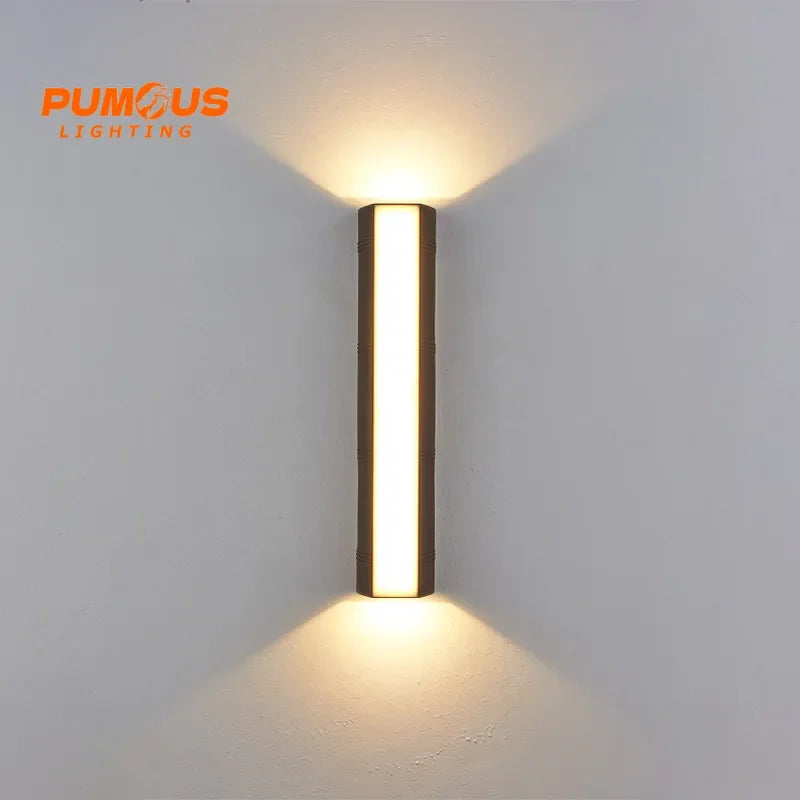 Modern Lång Rand LED Utomhuslampa IP65 – Aluminium