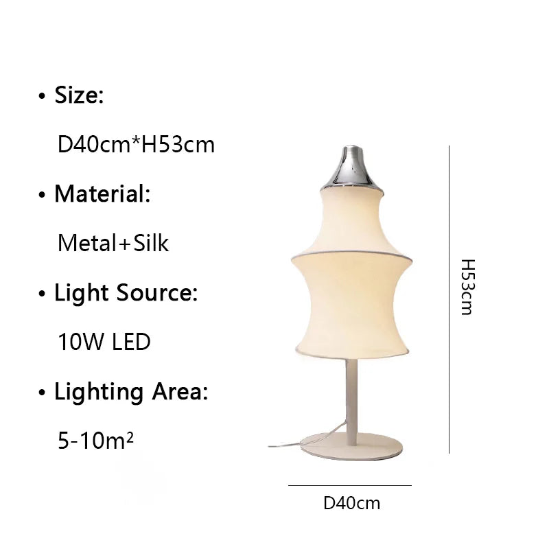 Nordisk Wabi-Sabi Silke Golvlampa – Japansk LED Sovrum & Vardagsrum