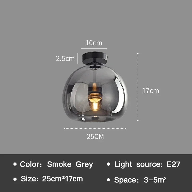 Nordisk Cognac Glas Taklampa LED – Minimalist Vardagsrum