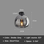 Nordisk Cognac Glas Taklampa LED – Minimalist Vardagsrum