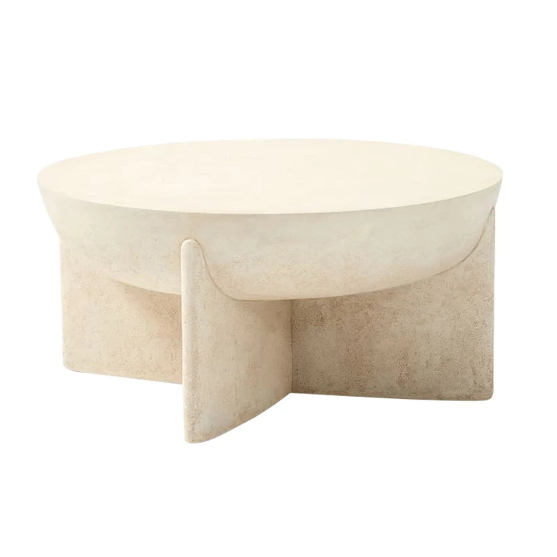 Runt Sidobord Caféstil – Cream, Utomhus & Hem