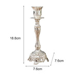2-Pack Guld & Silver Ljusstake Europeisk – Bröllop Metallbordsdekor