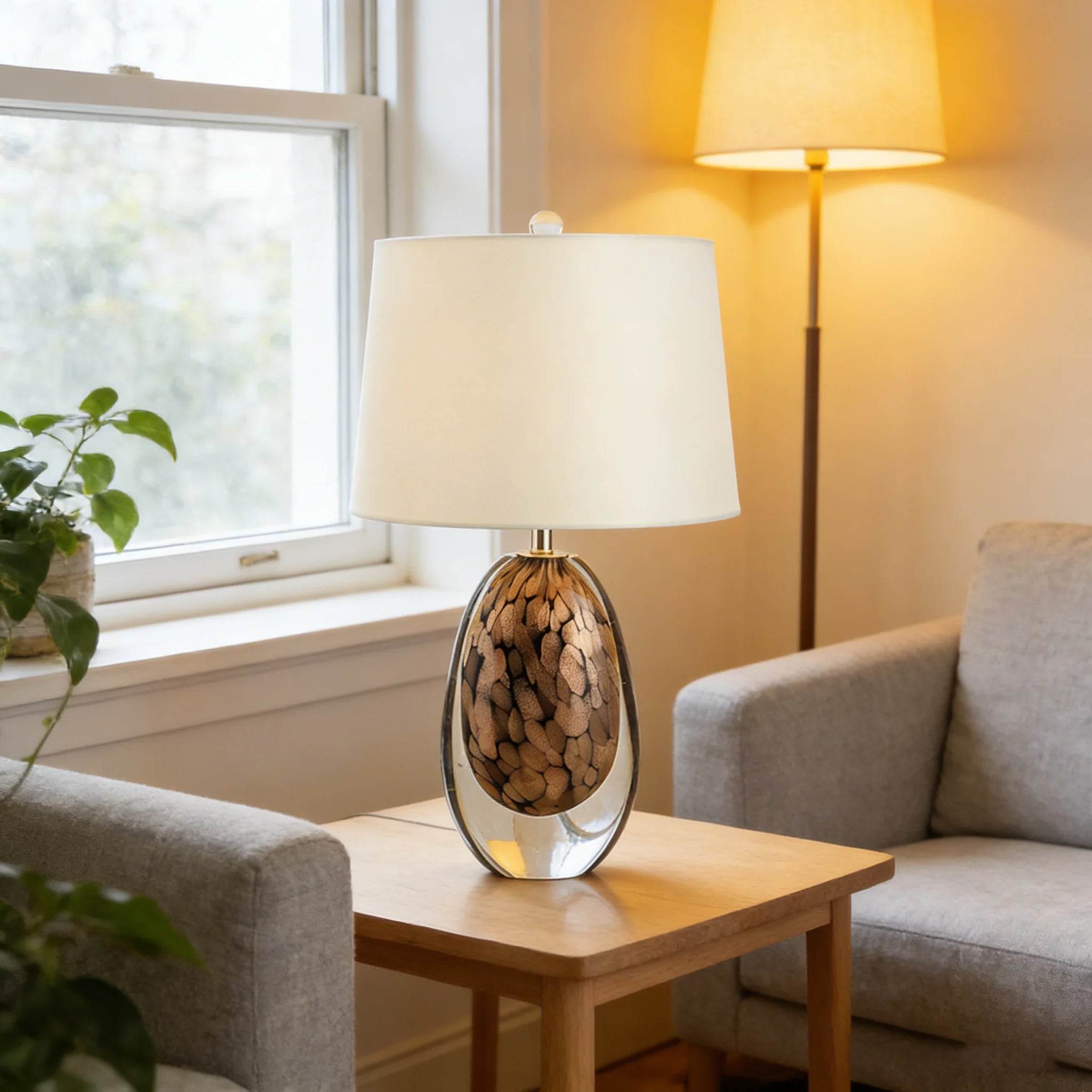 Kreativ Glasbordslampa Grön – Lyxig Hotell & Villa E27