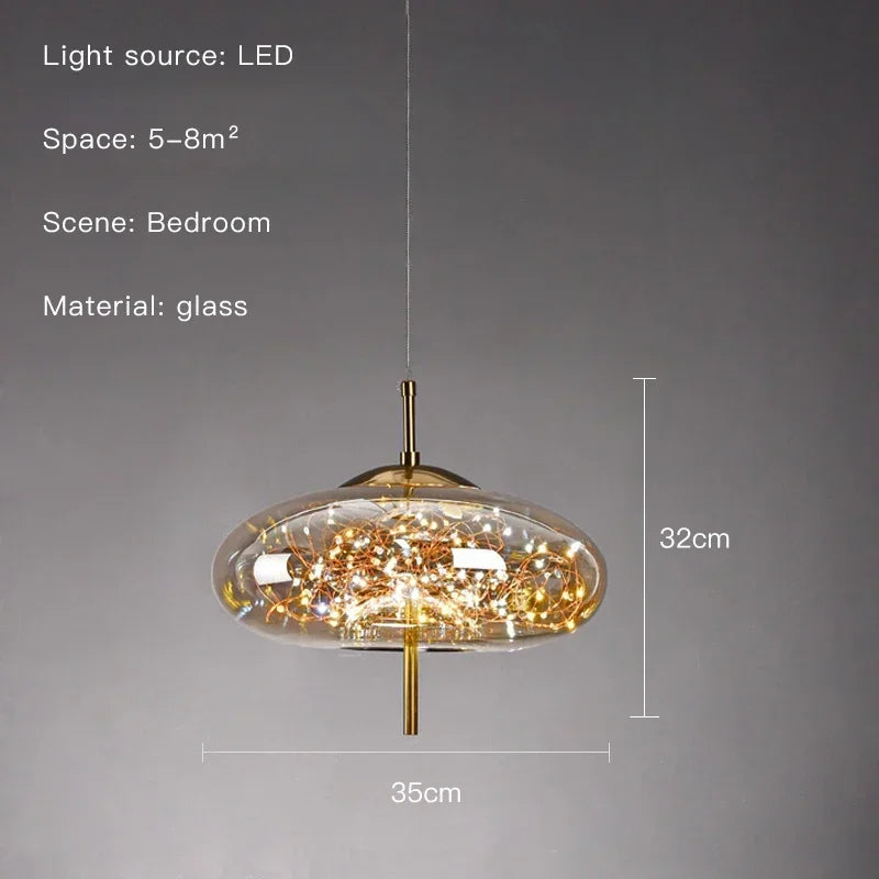 Vintage Glas Hänglampa LED – Restaurant, Bar & Matsal