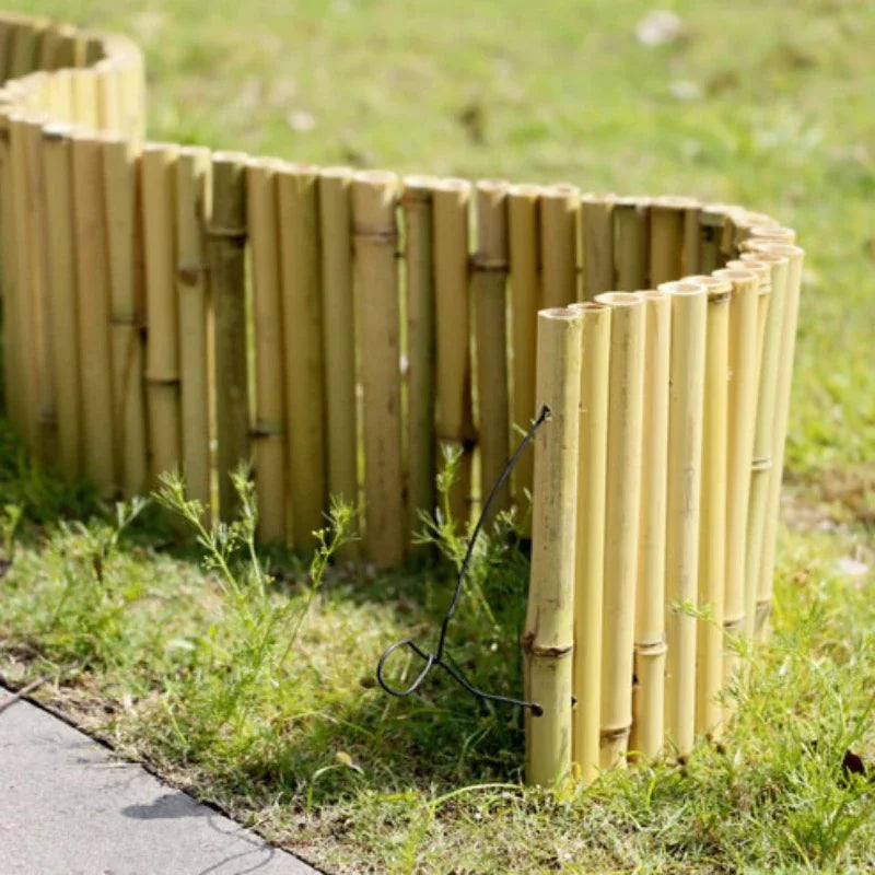 Bambu Trädgårdsstaket Dekorativt – Innegård Plantkant & Blomkruka