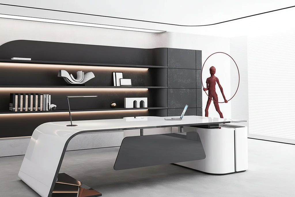 L-format Kontorsskrivbord – Ergonomisk Workstation