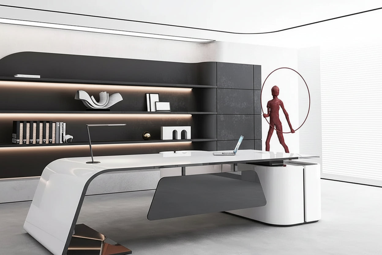 L-format Kontorsskrivbord – Ergonomisk Workstation