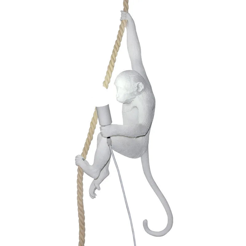 Nordisk Apa Vägglampa Resin – Kreativ Djurlampsskylt Barnrum & Restaurant