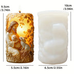Påskformad Doftljussilikonform – Jesus & Kanin Resin Gjutform Hantverk