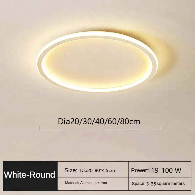 Modern LED Rundtaklampa – Vardagsrum, Hall & Balkong