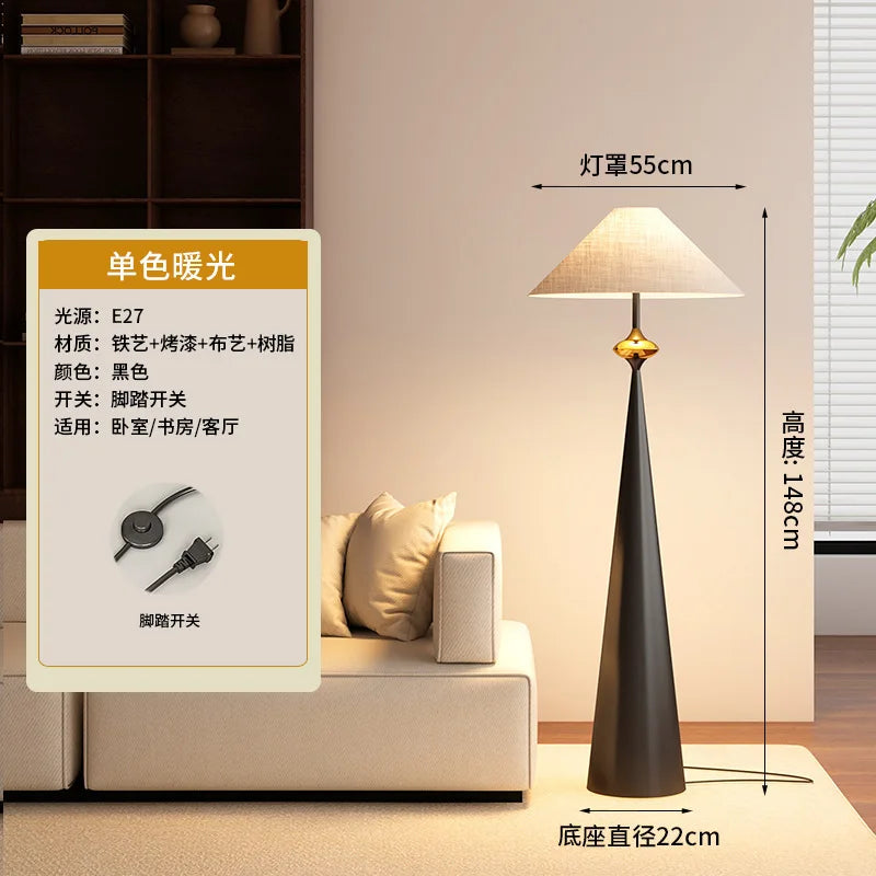 Wabi-Sabi Japansk Golvlampa – Zen & Retro Tyg