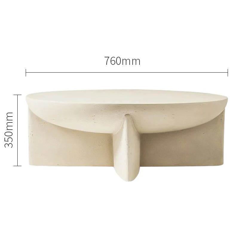 Runt Sidobord Caféstil – Cream, Utomhus & Hem