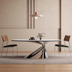 Designer Marmormatbord Runt – Platsbesparande Vardagsrum