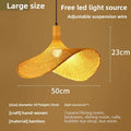 Japansk Wabi-Sabi Bambu Hänglampa – Rattan & Te-rum