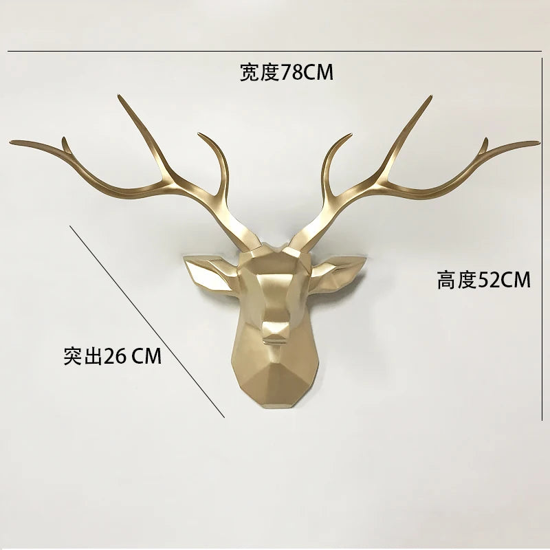 3D Rådjurshuvud Väggdekoration – Djurskulptur Stag Sovrum & Vardagsrum
