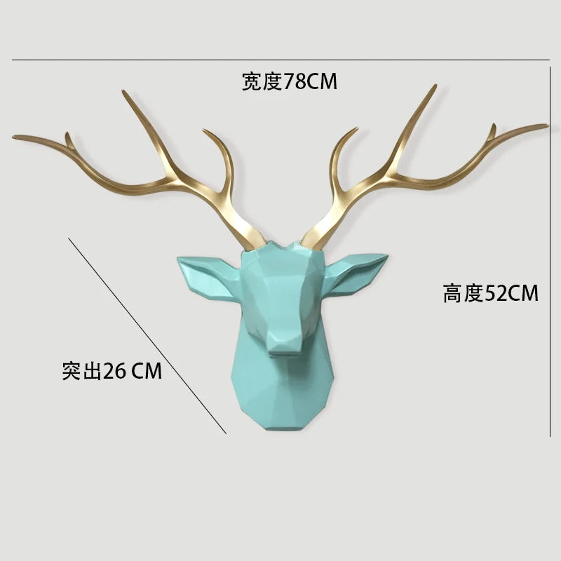 3D Rådjurshuvud Väggdekoration – Djurskulptur Stag Sovrum & Vardagsrum