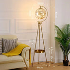 Nordisk Lyxig Glasglob Golvlampa – Stativ & Förvaring