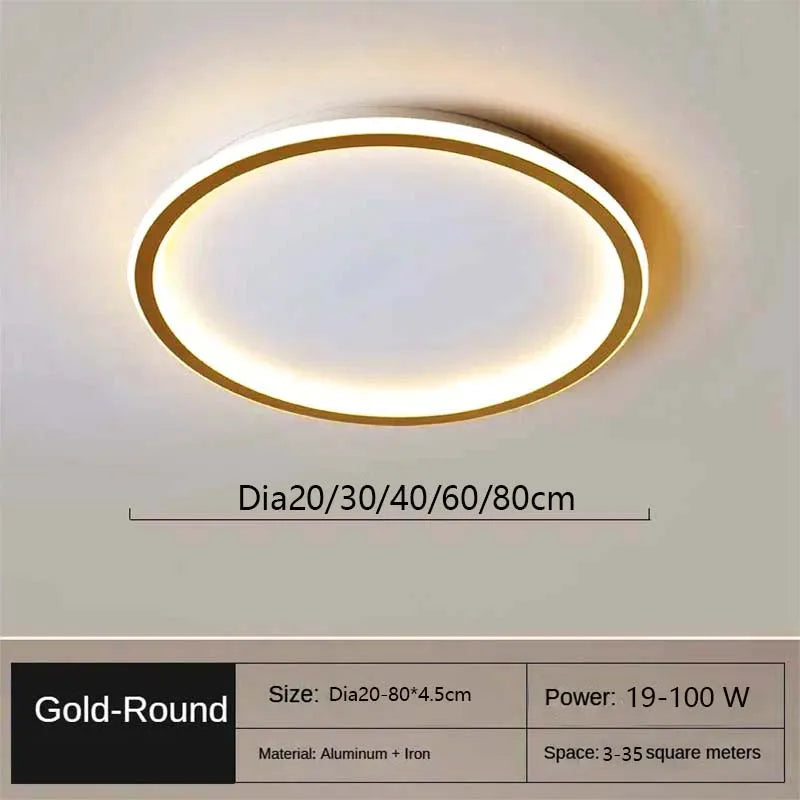 Modern LED Rundtaklampa – Vardagsrum, Hall & Balkong