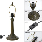 Vintage Lampfot Antik Mässing – E27/E26 för 20–30 cm Lampskärm