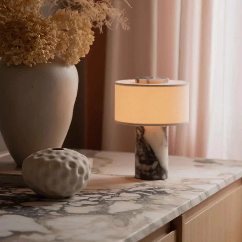 Lyxig Marmor Bordslampa Touch – Portabel Dimbar