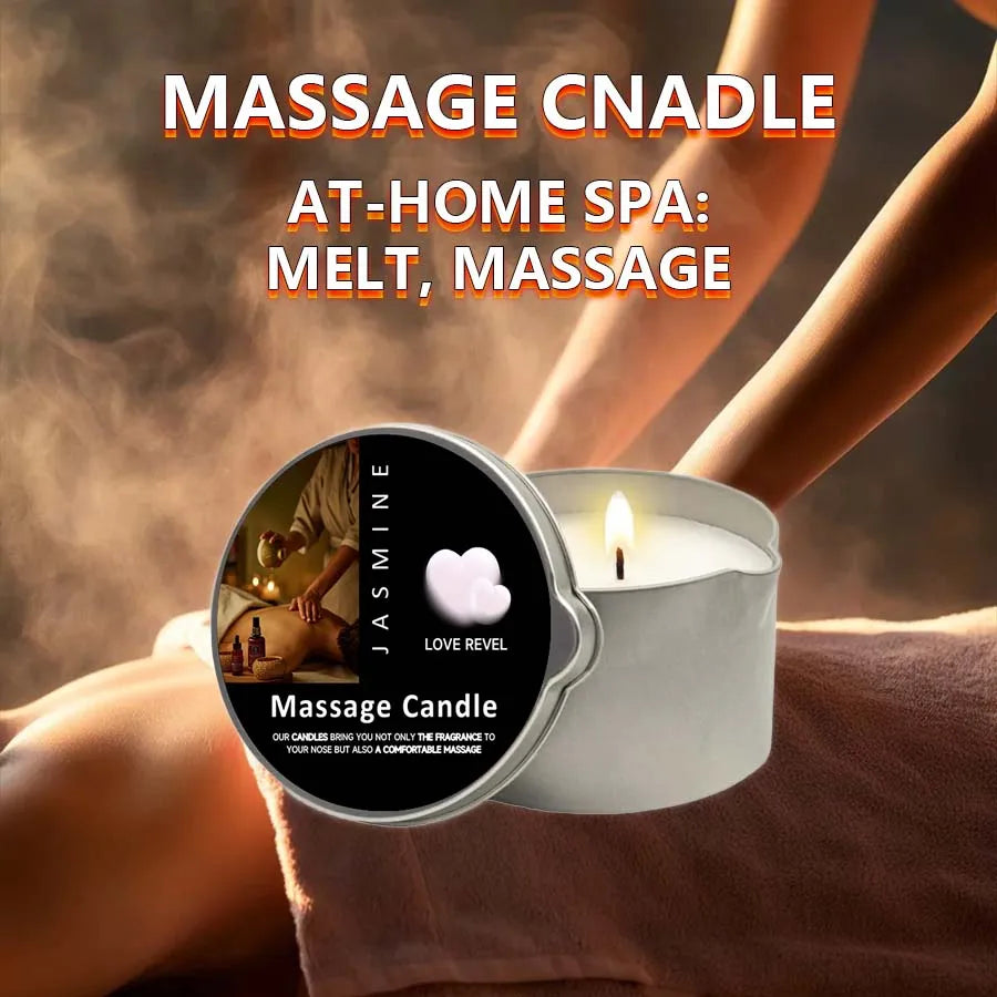 Massageolja Doftljus Amber & Vanilj 60ml – Sojvax Fuktgivande Jul Present