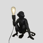 Nordisk Apa Vägglampa Resin – Kreativ Djurlampsskylt Barnrum & Restaurant