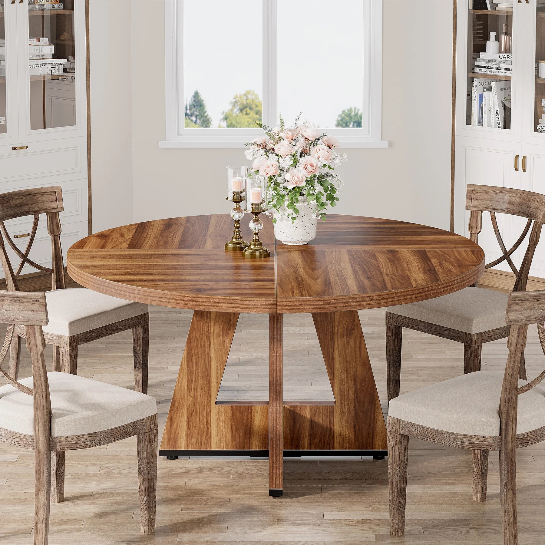 Runt Matbord 120 cm – 4 Pers, Farmhouse Köksbord